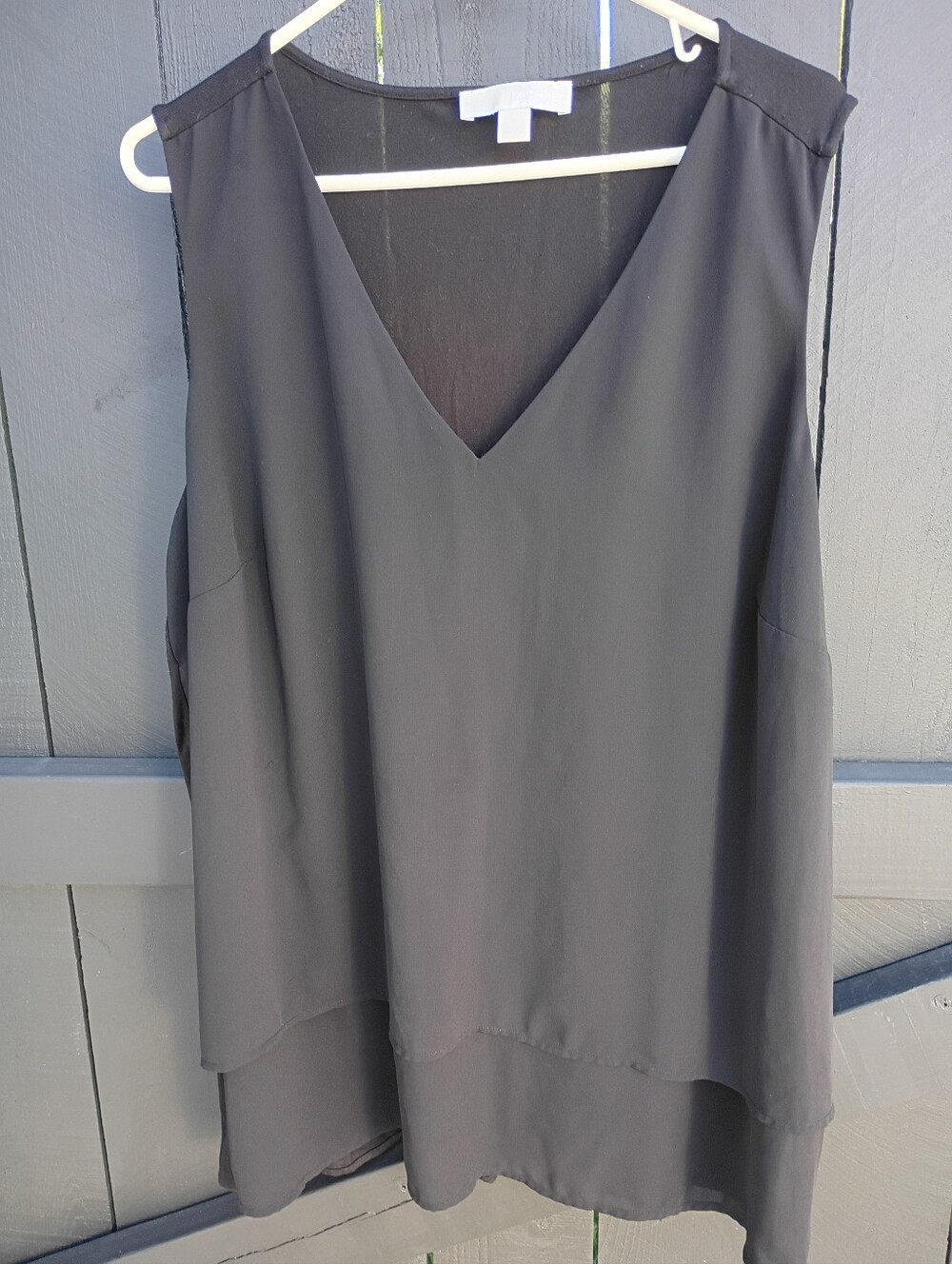 Michael Kors Black Sleeveless V-Neck Top